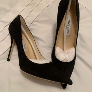 Jimmy Choo black suede pumps